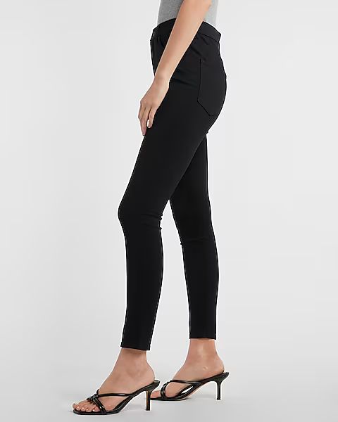 Super High Waisted Black Supersoft Skinny Jeans | Express