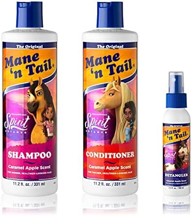 Mane 'n Tail Spirit Untamed Shampoo + Conditioner 11.02 Oz + Detangler 3.4Oz For Kids Caramel Apple  | Amazon (US)