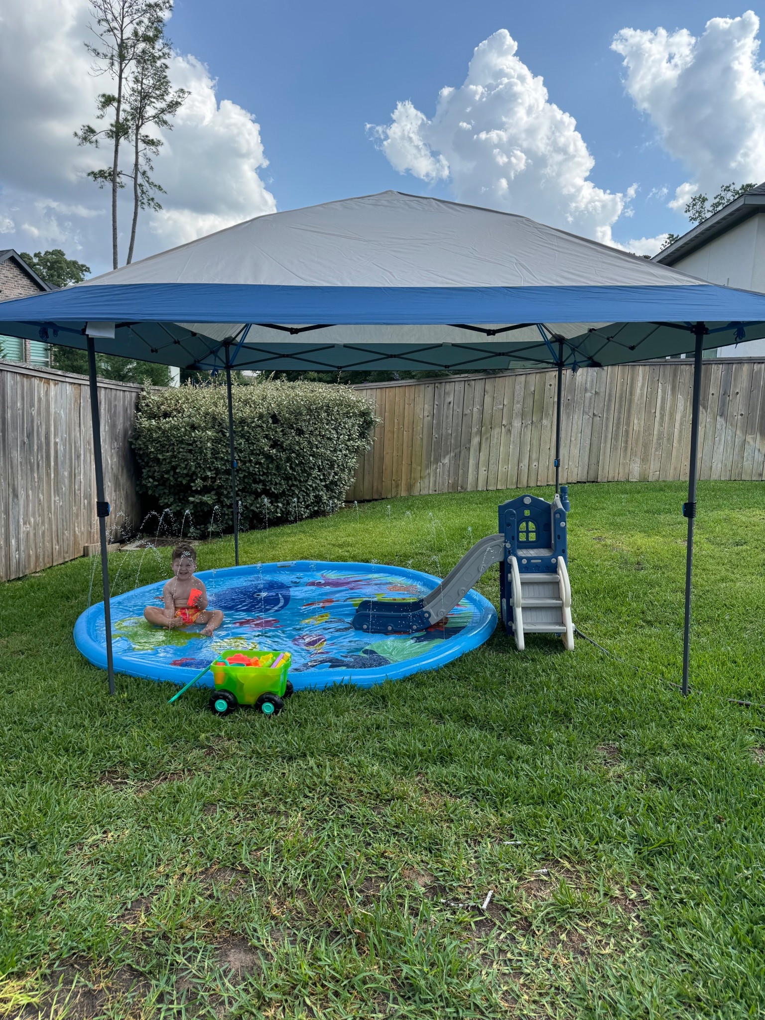 The perfect at-home summer set up for your little one! We did this set up last year and couldn’t wait to do it again this year!

This splash pad is the best one we’ve ever found: its huge and very thick material

#LTKKids #LTKSummerEdit #LTKSwim