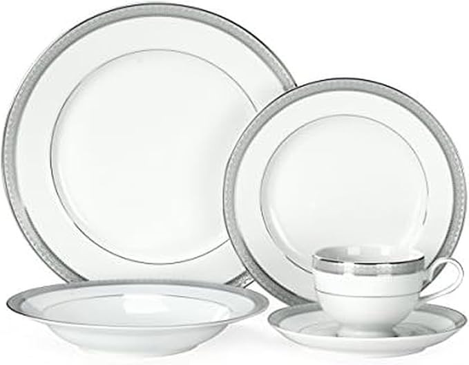 Mikasa Platinum Crown 40-Piece Dinnerware Set, Service for 8 | Amazon (US)