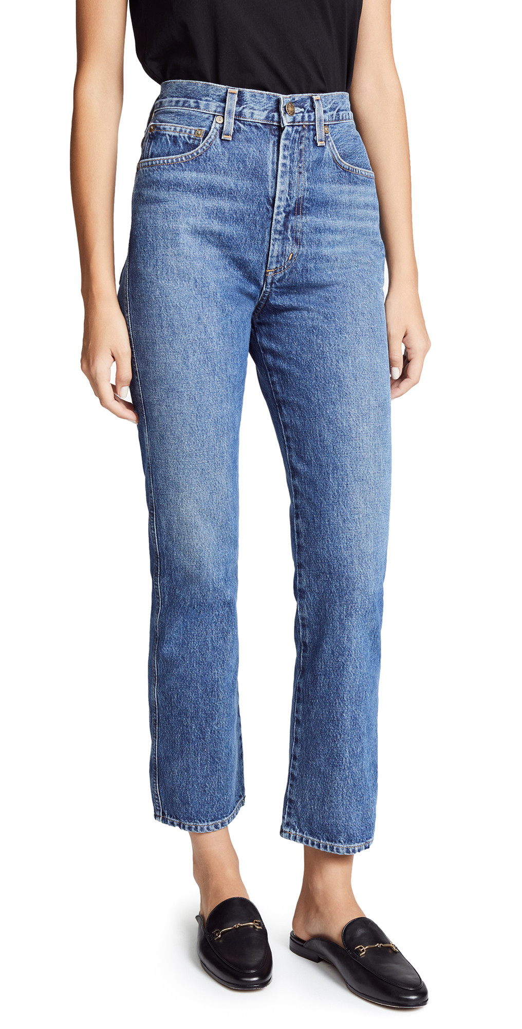 Pinch Waist High Rise Kick Jeans | Shopbop