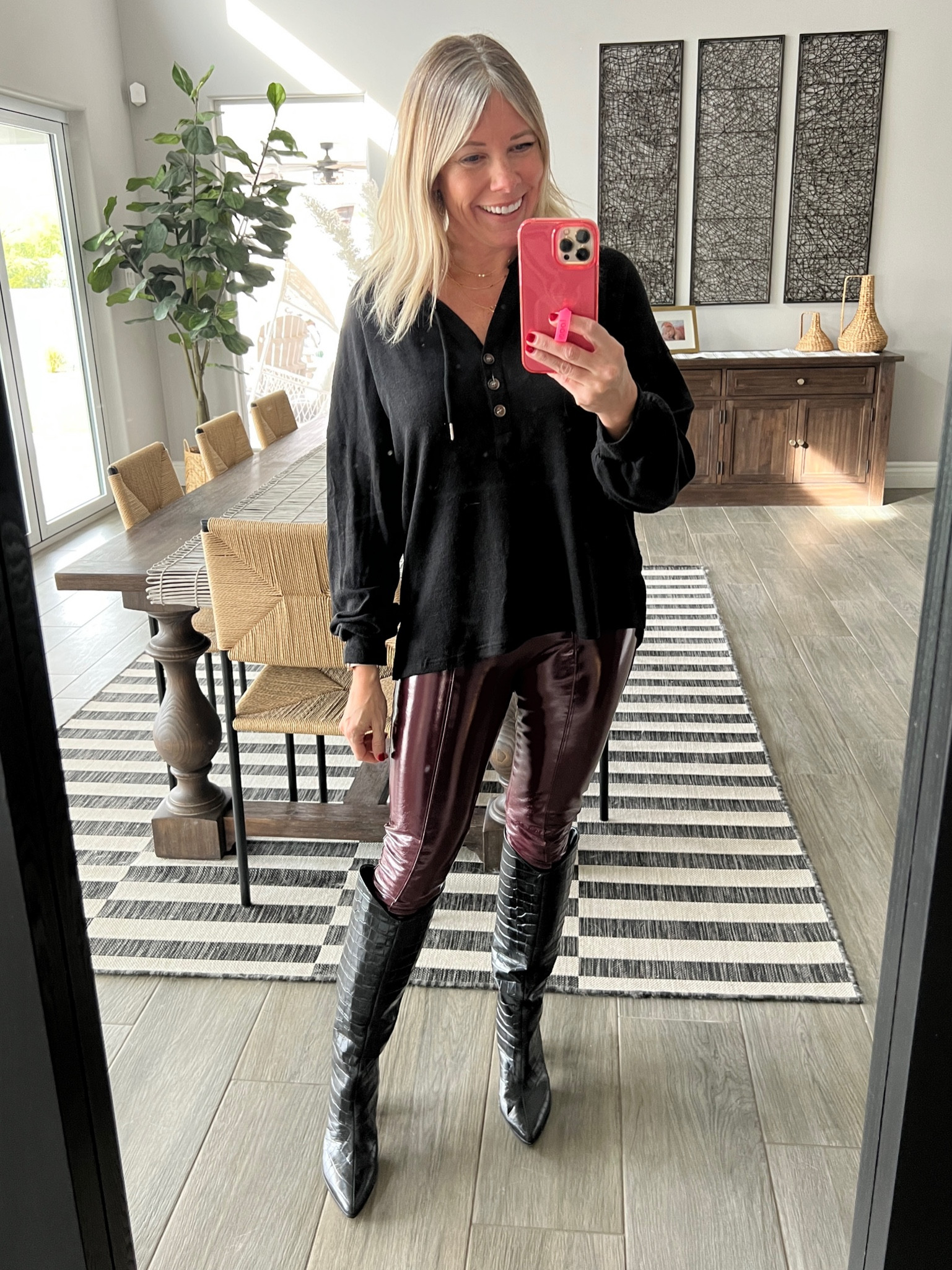 Love the Spanx patent leather leggings with this Henley, hooded sweater and knee high boots  Size small in both. The pants are currently an additional 30% off the sale price. Casual outfit ideas, Amazon fashion 

Follow my shop @thesensibleshopaholic on the @shop.LTK app to shop this post and get my exclusive app-only content!

#liketkit 
@shop.ltk
https://liketk.it/3YJFZ 

Follow my shop @thesensibleshopaholic on the @shop.LTK app to shop this post and get my exclusive app-only content!

#liketkit  
@shop.ltk
https://liketk.it/3YJGg

Follow my shop @thesensibleshopaholic on the @shop.LTK app to shop this post and get my exclusive app-only content!

#liketkit  
@shop.ltk
https://liketk.it/3YJH2

Follow my shop @thesensibleshopaholic on the @shop.LTK app to shop this post and get my exclusive app-only content!

#liketkit  
@shop.ltk
https://liketk.it/3YJHv

#LTKunder100 #LTKSeasonal #LTKsalealert #LTKstyletip