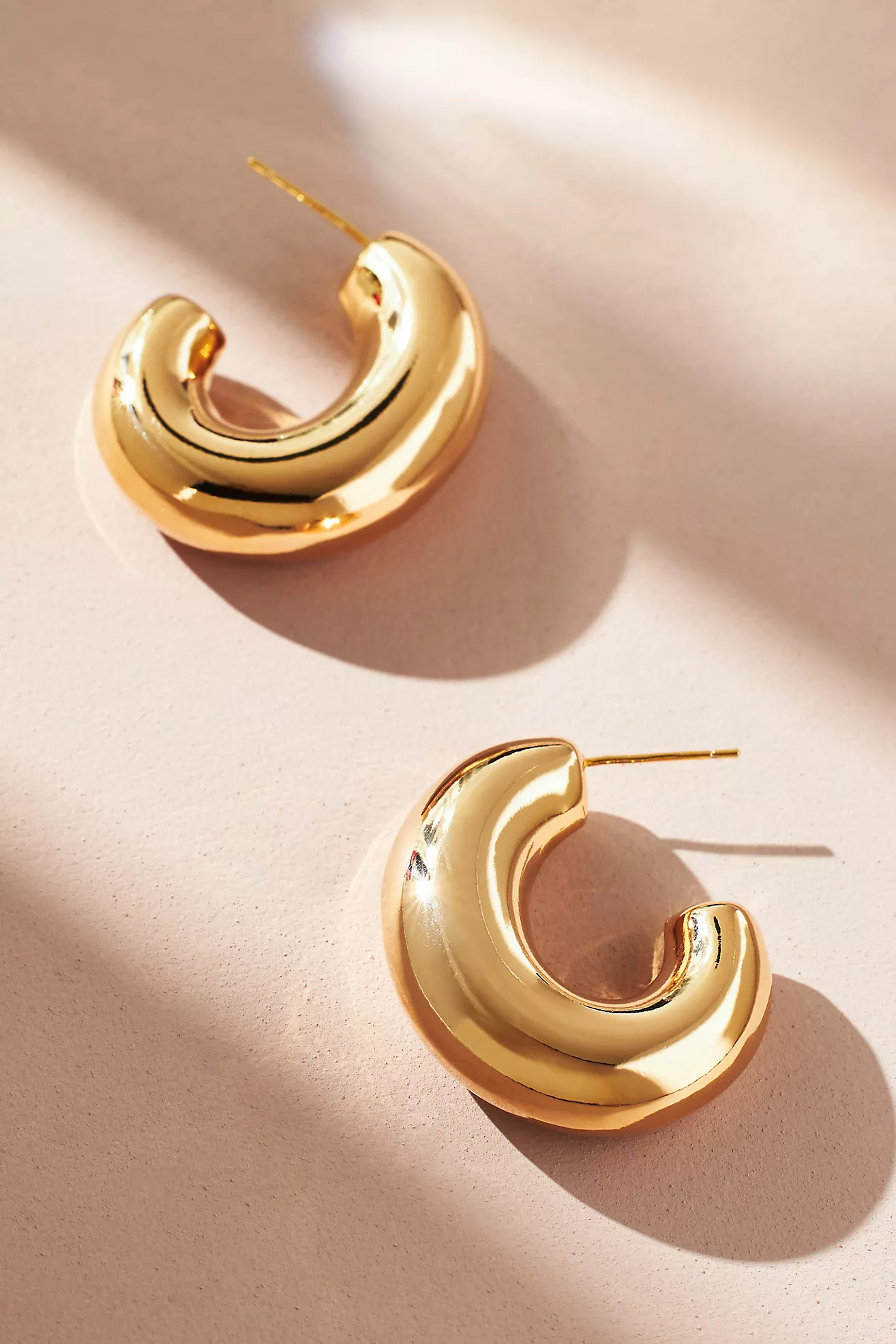 Oval Thick Hoop Earrings | Anthropologie (US)