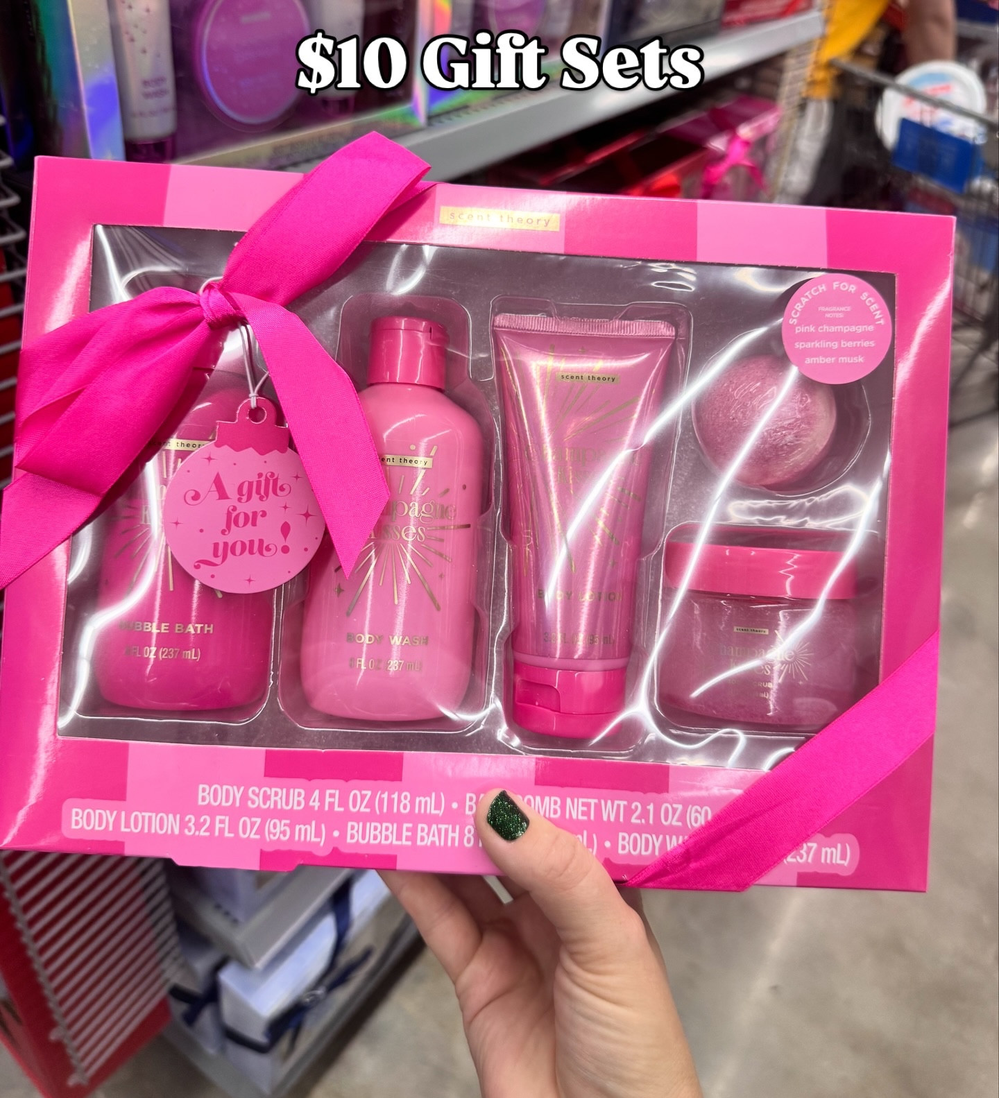 $10 spa gift sets from @myscenttheory at Walmart! The packaging Is already perfect for gifting! Follow + comment “SHOP” for a link! ✨MUST BE FOLLOWING FOR THE LINK TO COME THROUGH✨

#walmart #walmartfinds #paidlink