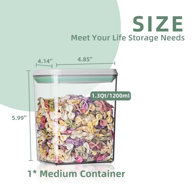 Ankou Pop Airtight Food Storage Containers with Lids- 3 Pcs Stackable One Button Opening Food Con... | Amazon (US)