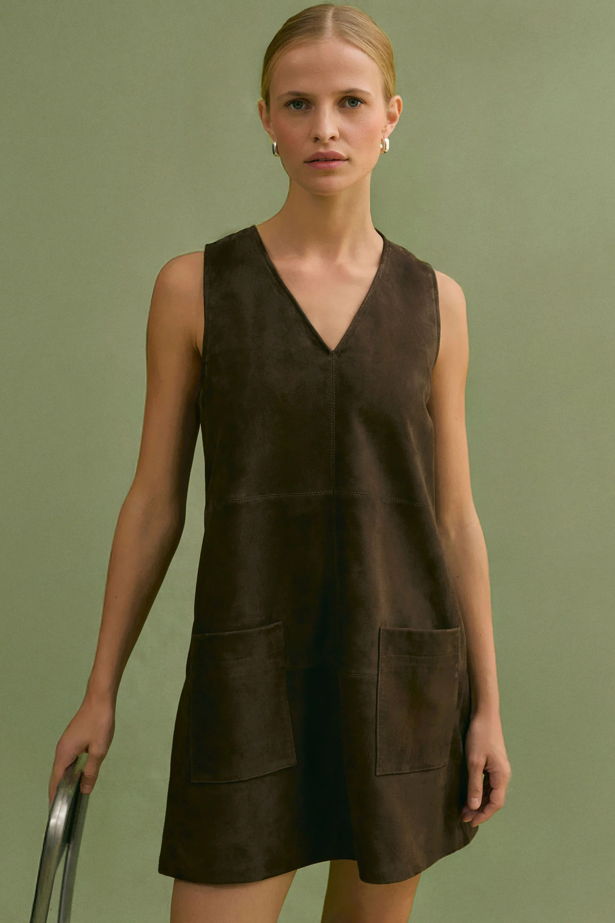 ALIGNE Suede Mini Dress - Brown | Piper | ALIGNE USA