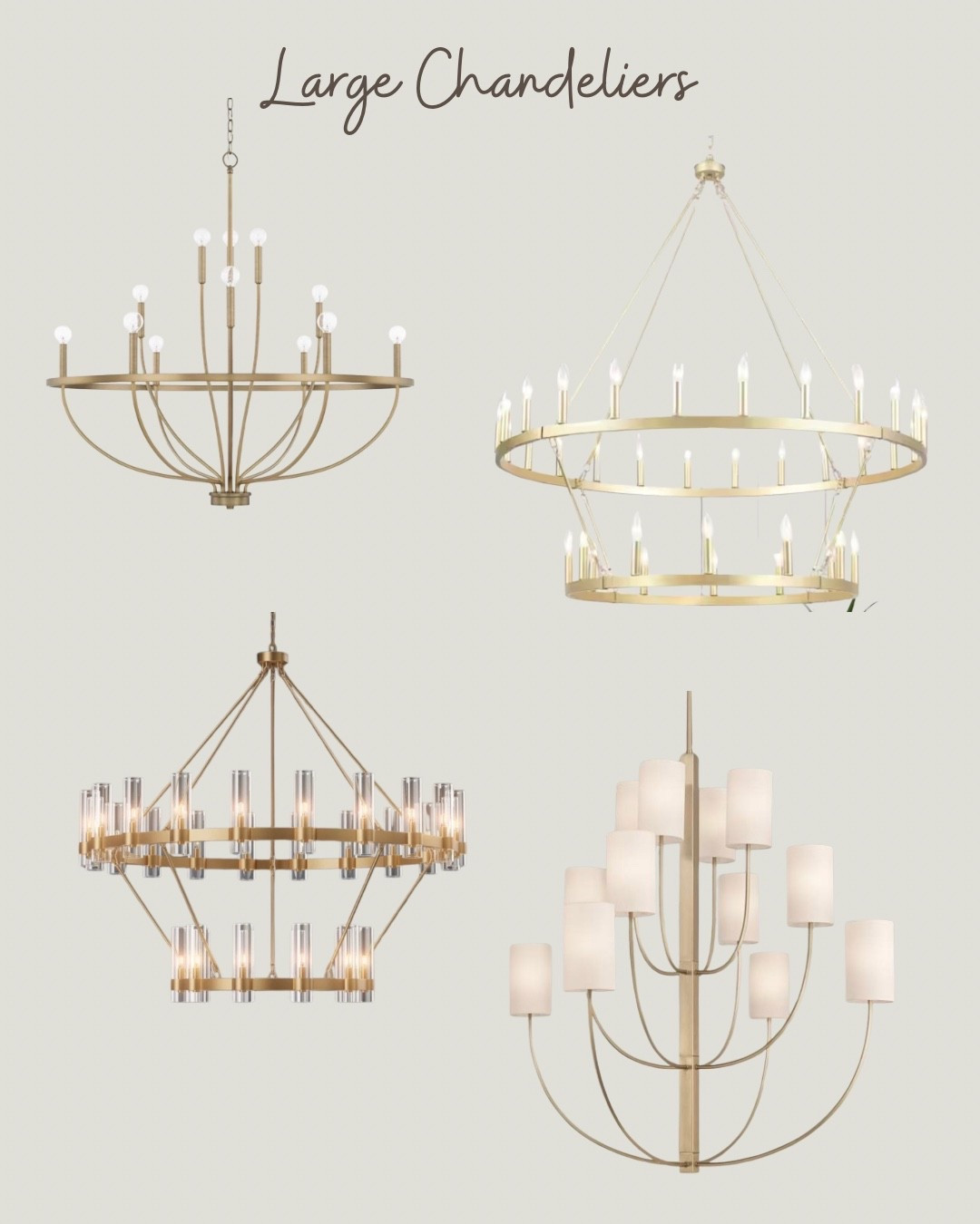 Large brass chandeliers at great prices 

#LTKHome