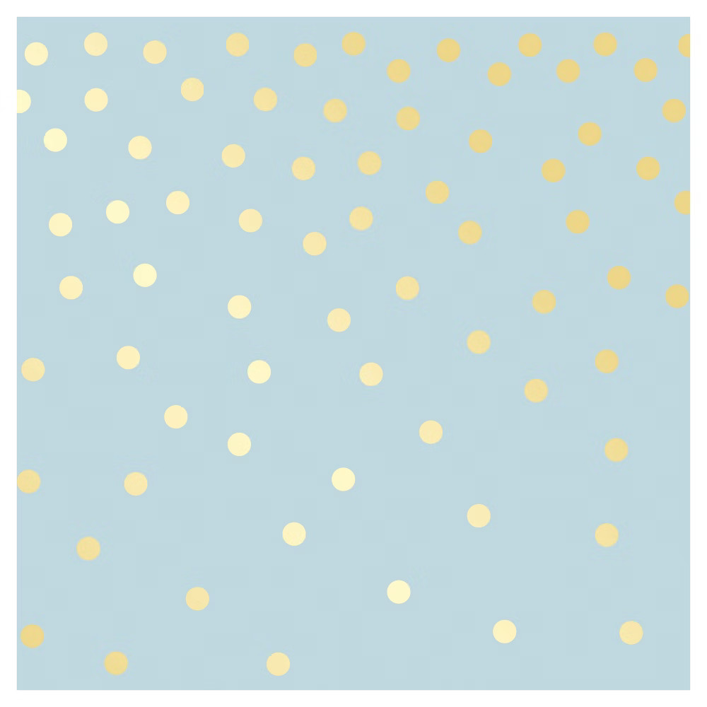 Tempaper Kids' Falling Dots Self-Adhesive Removable Borders Blue/Metallic Gold | Target