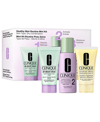 3-Pc. Healthy Skin Routine: Mini 3-Step Skincare Set For Dry Combination Skin | Macy's