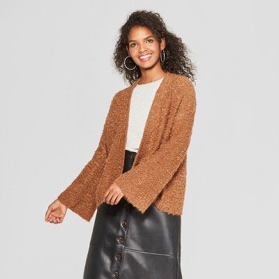 Women's Teddy Bear Sweater Jacket - Who What Wear™ Spice | Target