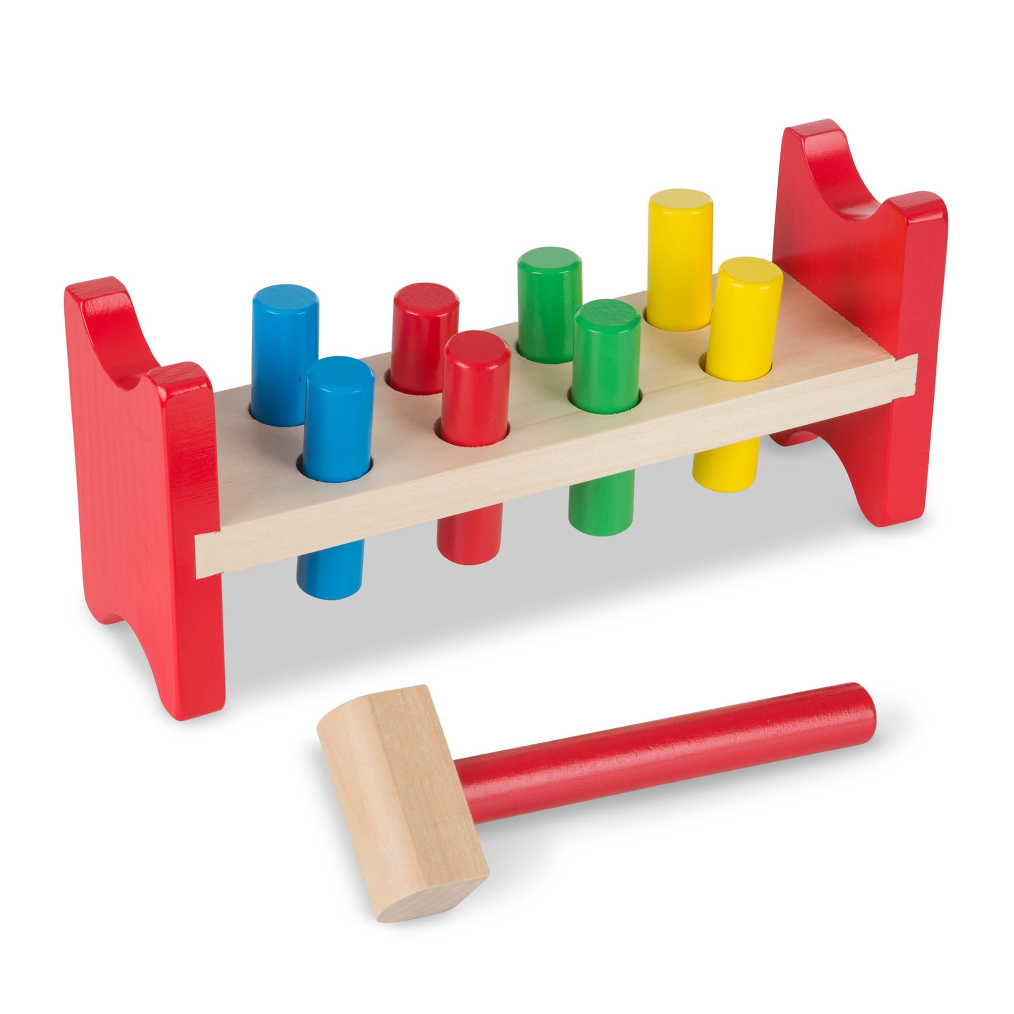 Melissa & Doug Deluxe Wooden Pound-A-Peg Toy With Hammer - FSC Certified | Amazon (US)