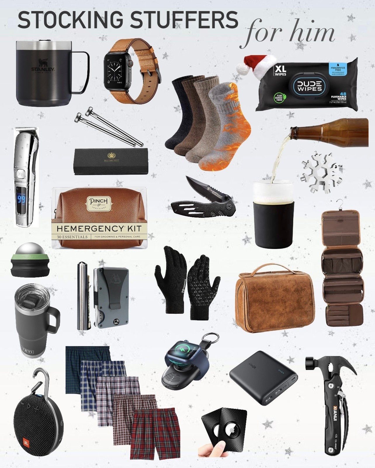 Stocking Stuffers for Him 🎄✨ 

Gifts for Men, Gifts for Him, Husband, Boyfriend, Fiancé, Brother, Dad, Father, gift guide for him, stocking stuffers for men, gifts for men, Gifts under 100, Gifts under 50, Holiday Gifts, Gift Ideas, Christmas Gifts for Him

#LTKGiftGuide #LTKHoliday #LTKMens