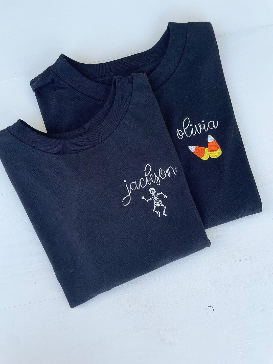 Kid's Halloween Embroidered Shirt, Children's Name Tshirt, Boy's Halloween Tee, Toddler Monogram ... | Etsy (US)