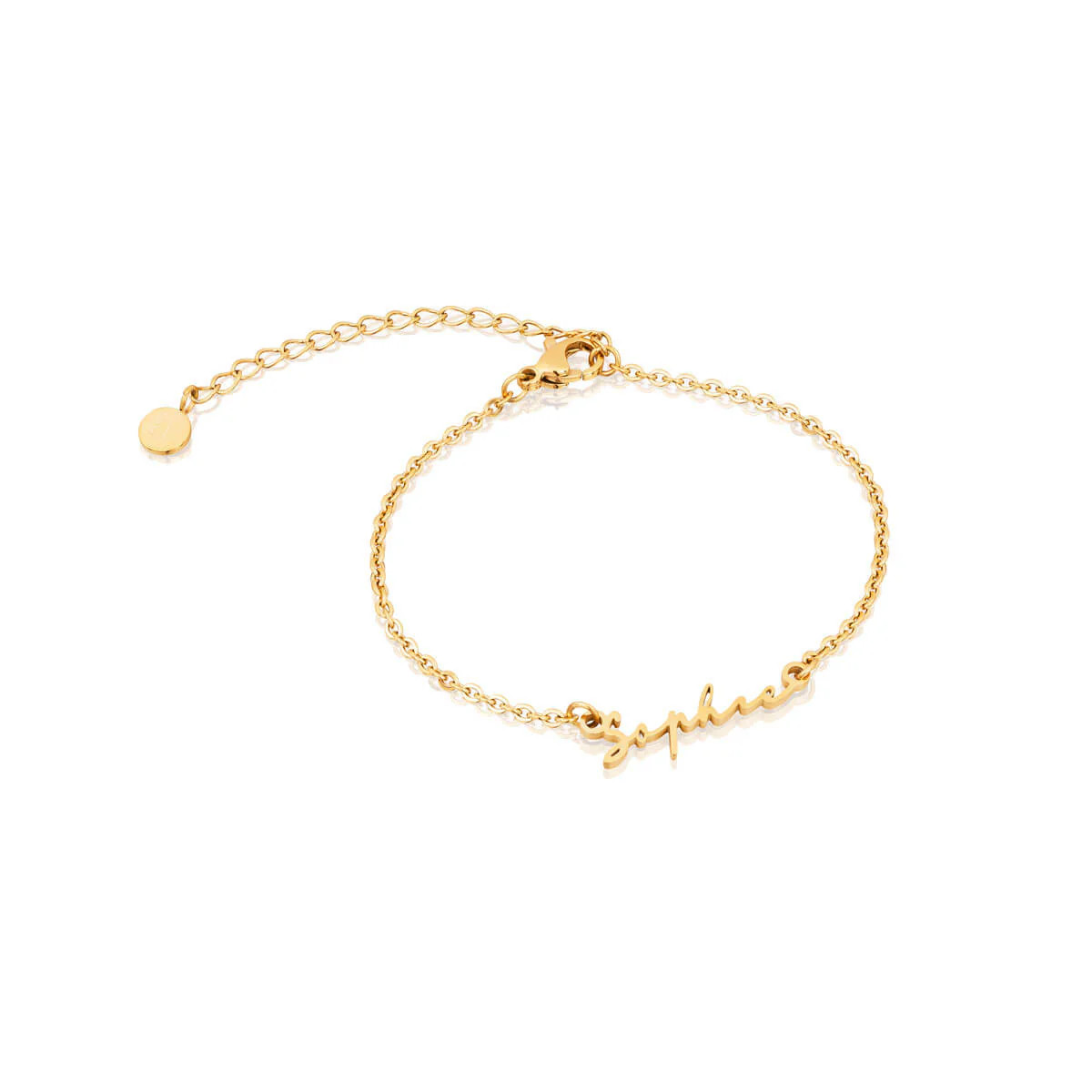 Mini Signature Name Bracelet (Gold) | Abbott Lyon