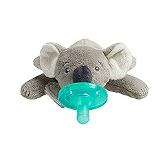 Philips AVENT Soothie Snuggle Pacifier Holder with Detachable Pacifier, Koala, 0m+, SCF347/06 | Amazon (US)