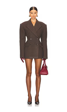 Helsa Italian Wool Blend Blazer in Cocoa from Revolve.com | Revolve Clothing (Global)