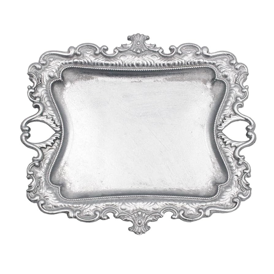 Vintage Small Sliver Ring Dish, Birthday & Wedding Gifts for Women，Wedding Ring Tray -Sliver (1... | Amazon (US)