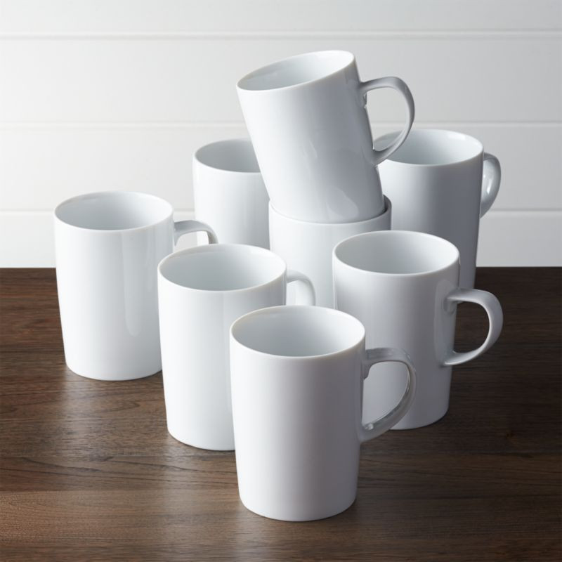 Set of 8 Verge Latte Mugs + Reviews | Crate & Barrel | Crate & Barrel