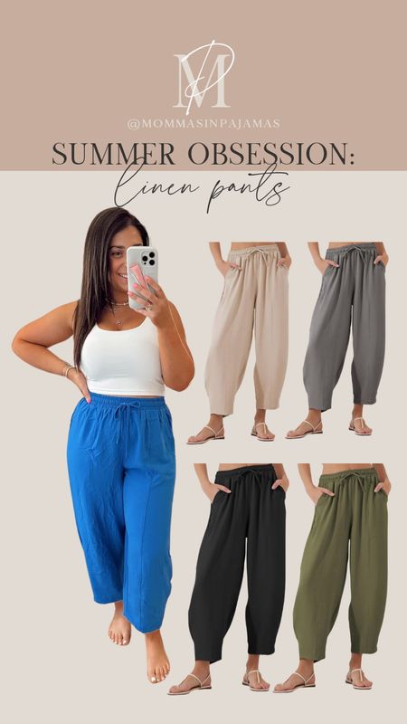 Linen pants are a must for summer! These linen pants are so comfortable and petite friendly! The tank is fuller bust friendly and you don't even need to wear a bra! petite friendly linen pants, summer pants, fuller bust tank

#LTKFindsUnder50 #LTKSeasonal #LTKStyleTip