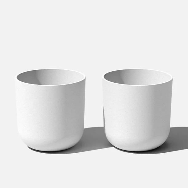 Veradek Mason Series Kona 15" Plastic-Stone Planter 2 Pack White | Walmart (US)
