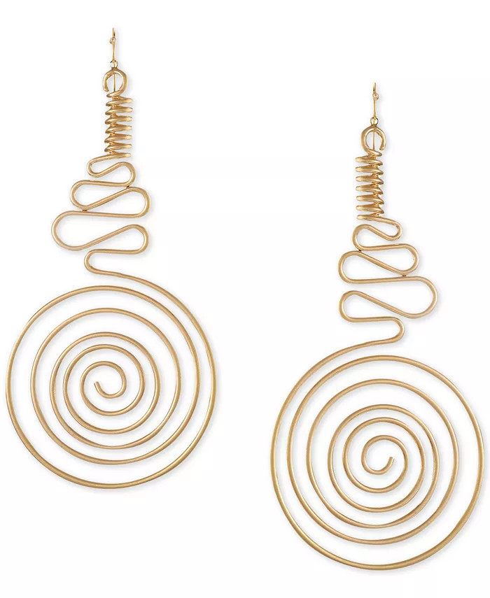 INC International Concepts Home by Areeayl Gold-Tone Swirl Drop Earrings, Created for Macy's & Re... | Macys (US)