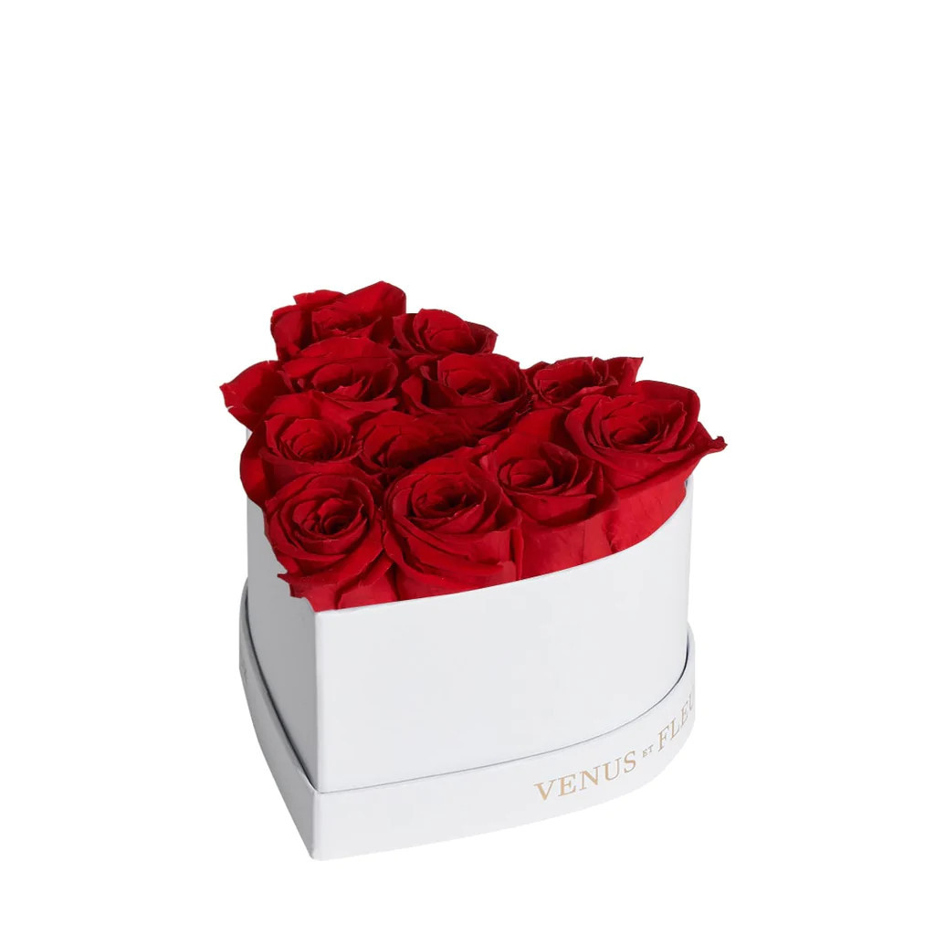 Petit Heart - White Classic with Eternity Roses | Venus ET Fleur