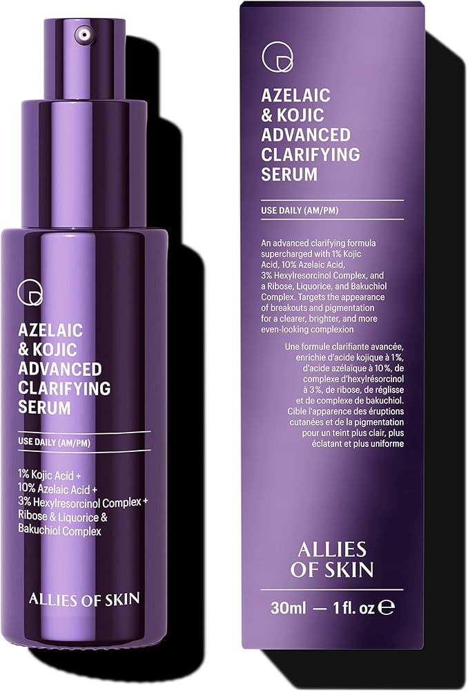 Allies of Skin Azelaic & Kojic Clarifying Face Serum | Clinically Proven for Acne & Blemish Prone... | Amazon (US)