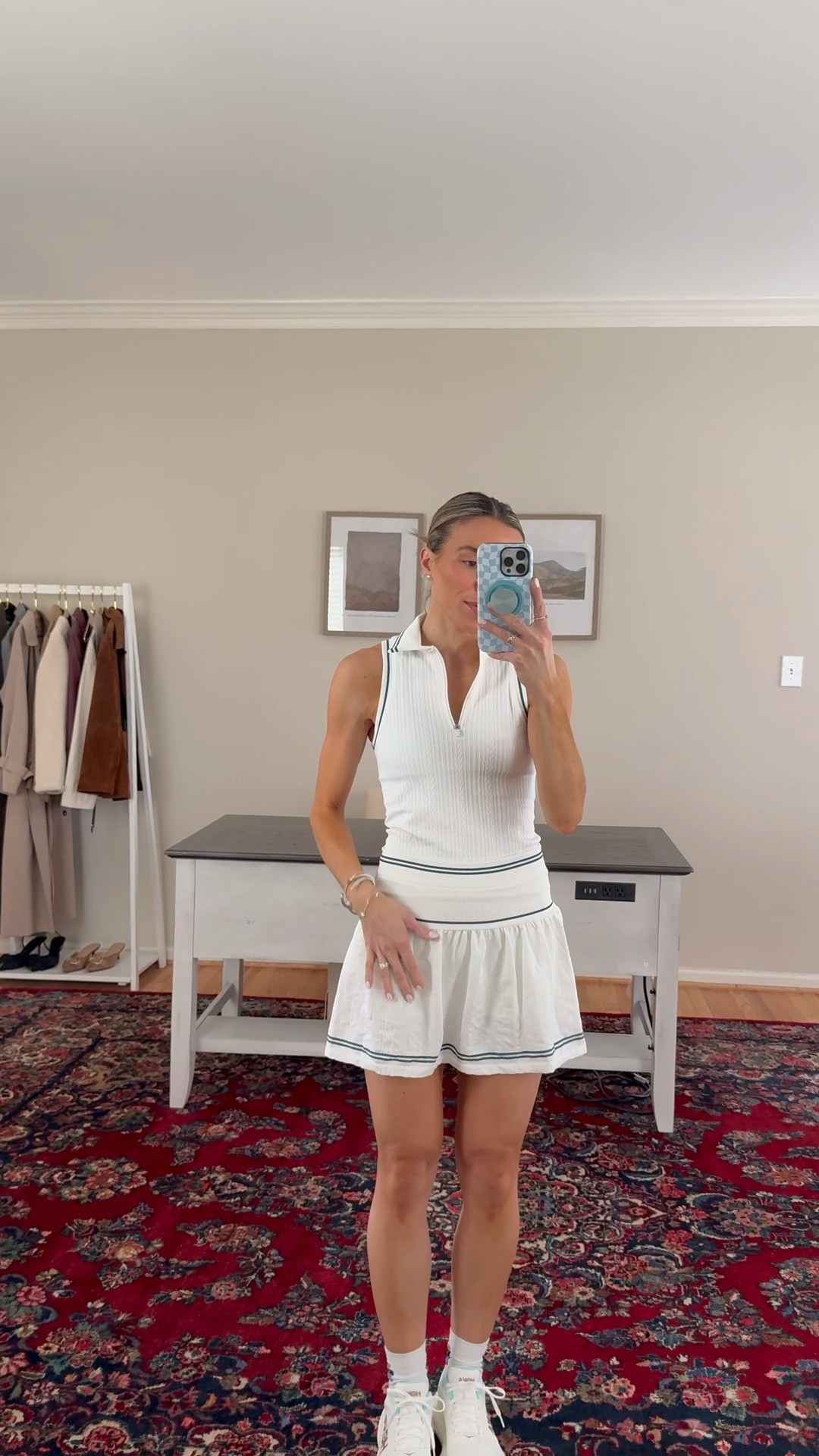 Small top and skirt
(Could do XS skirt super stretchy)

#LTKActive #LTKfitnessgoals #LTKmomlife