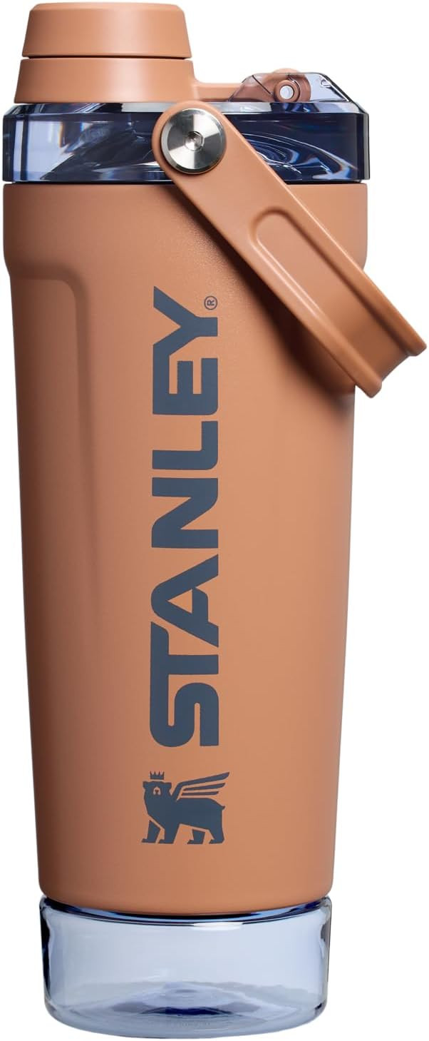 STANLEY Vitalize Shaker Bottle 20 oz | Leakproof Insulated Stainless Steel Shaker Cup | Base Stor... | Amazon (US)