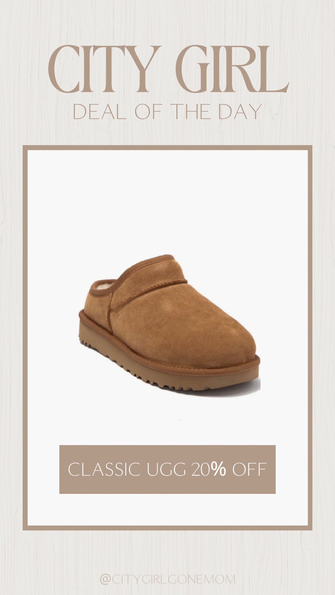 @uggs classic slippers are 20% off @nordstromrack right now! Under $80 is such a deal! 

#LTKSaleAlert #LTKFindsUnder100 #LTKShoeCrush