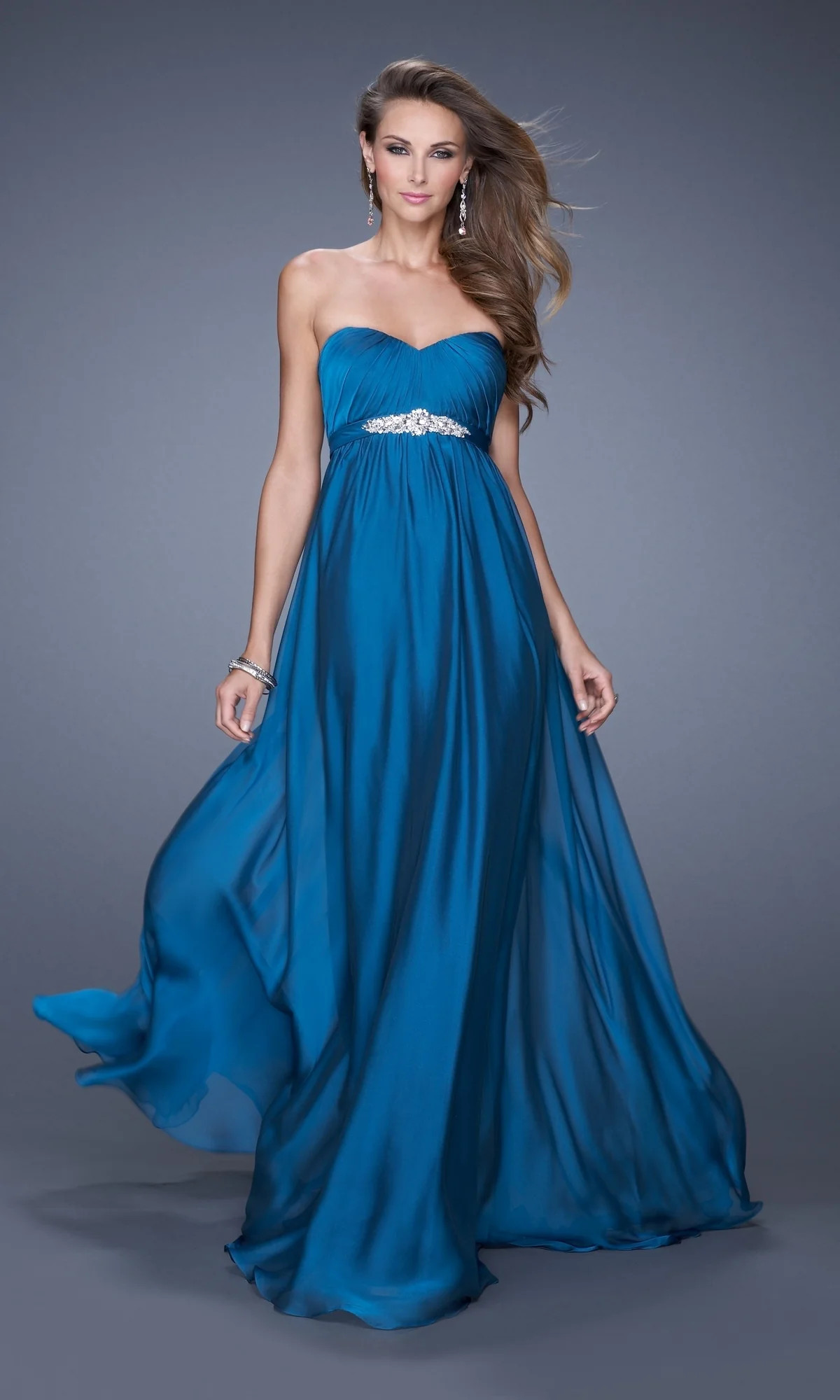 Empire-Waist La Femme Strapless Prom Dress 20625 | Prom Girl