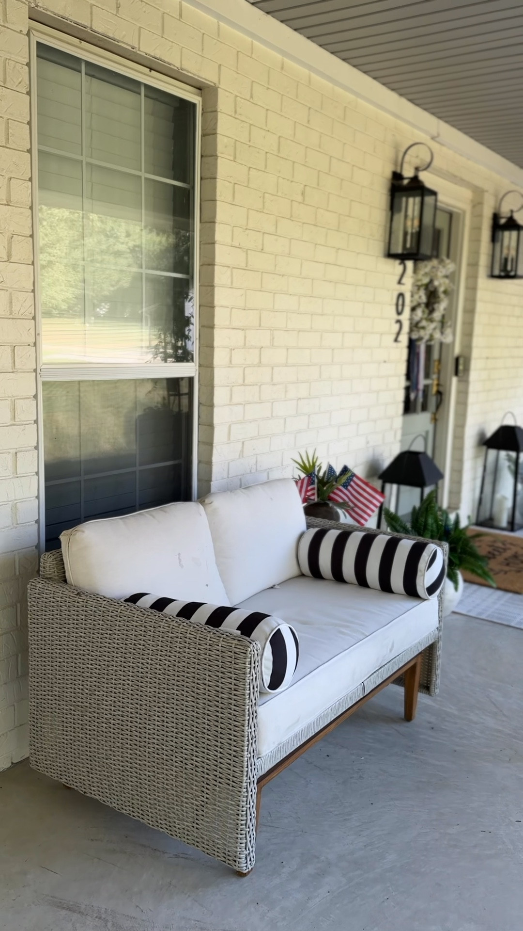 Front porch decor and patio furniture! This rocker glider is a favorite of ours along with these maintenance free weatherproof rockers! They are amazing and worth every penny!

#LTKSeasonal #LTKHome #LTKFindsUnder100