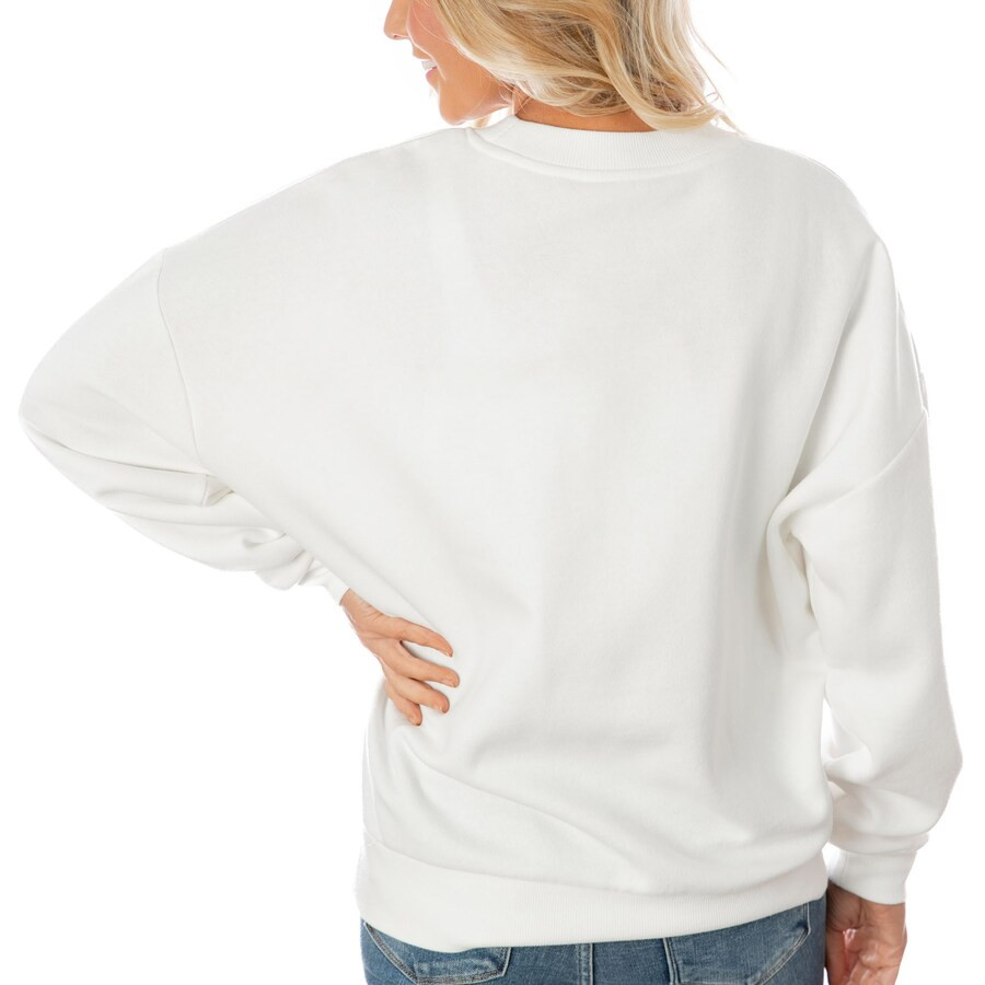 Women's Baltimore Ravens Gameday Couture White Oversized Line Pullover Sweatshirt | NFL Shop