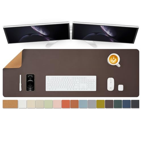 Large Cork Desk Mat - 47.2"x 17" Desk Pad for Office and Home - Ideal for Large Mouse Pad and Desk Mats on Top of Desks(Coffee) | Amazon (US)