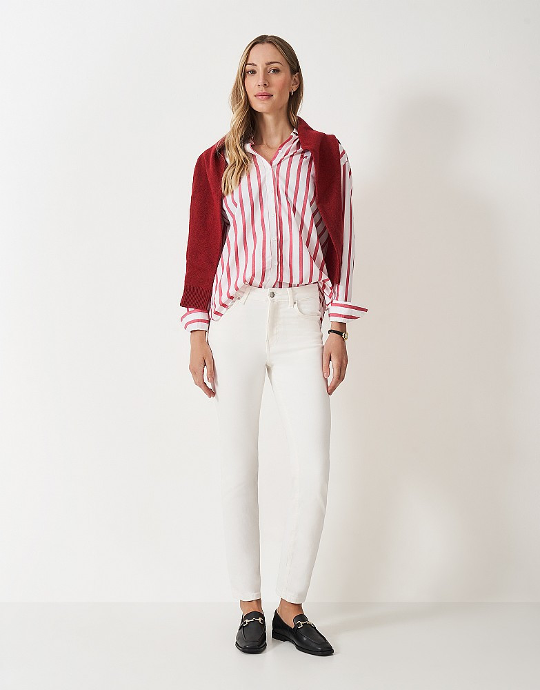 Women's Straight Leg Jeans in White from Crew Clothing Company | Crew Clothing (UK)