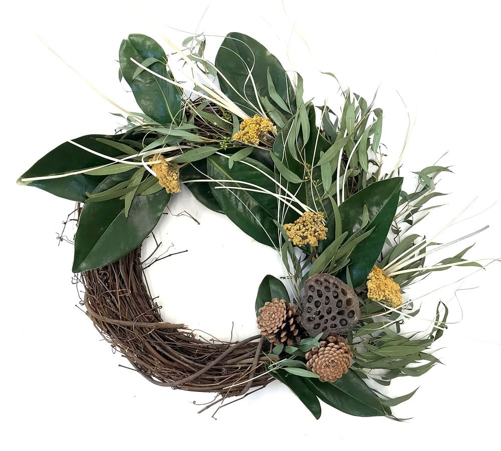 Fresh Fall Half Wreath, 22&amp;quot; | Pottery Barn (US)