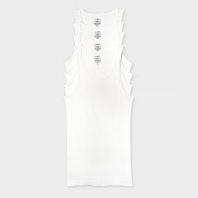 Men's 4pk Ribbed Tank Top - Goodfellow & Co™ | Target