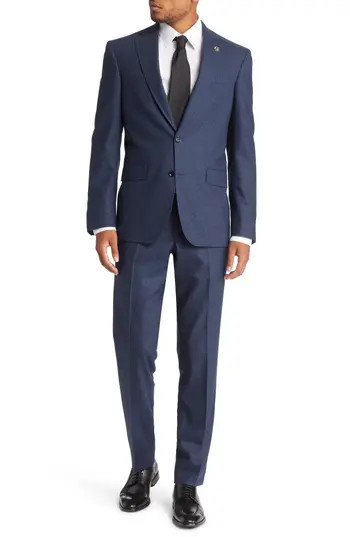 Ted Baker London Jay Trim Fit Wool Suit in Blue at Nordstrom Rack, Size 38 Regular | Nordstrom Rack