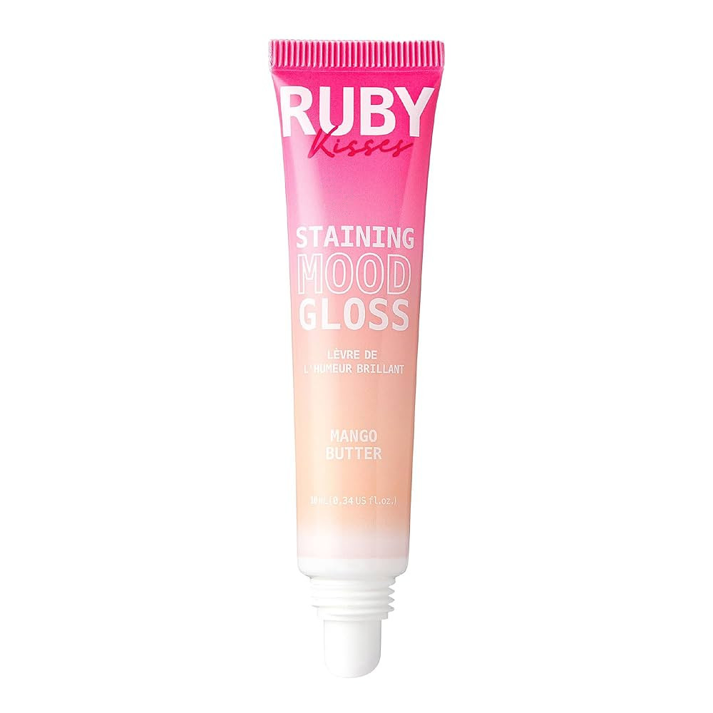 Ruby Kisses pH Lip Gloss, Pink Tinted Lip Balm Stain, Mood Color Changing Lipstick with Mango But... | Amazon (US)