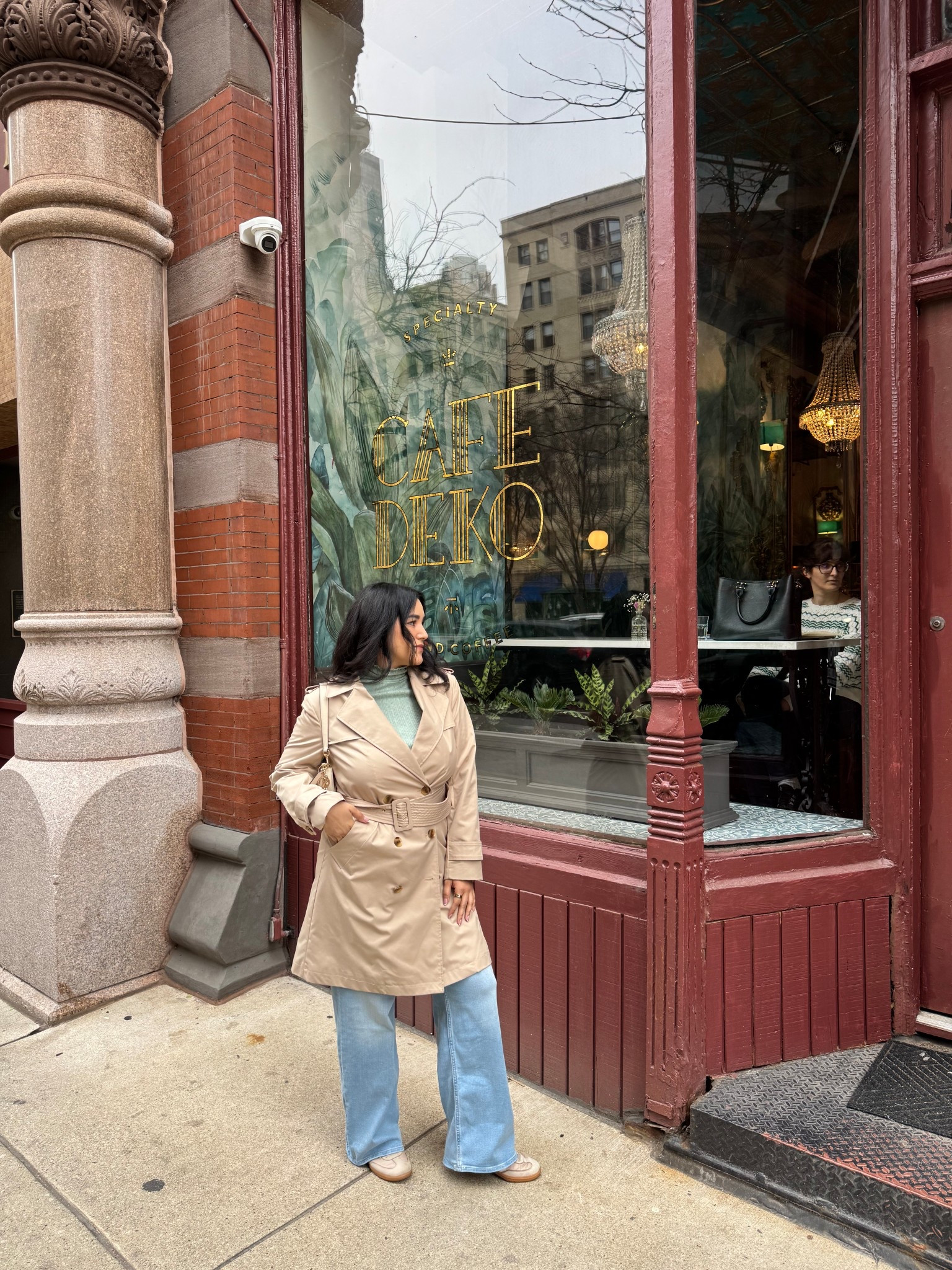 The perfect outfit for a chilly day in the city. I have been living in these wow jeans & trench coat combo. 

Long Sleeve // M
Jeans // 10
Trench Coat // M
Sneakers // 8

#LTKootd #LTKOver40