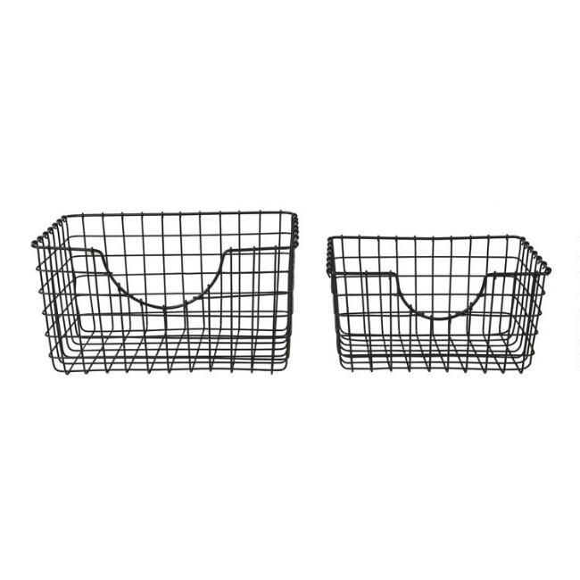 Black Wire Wilson Storage Basket | World Market