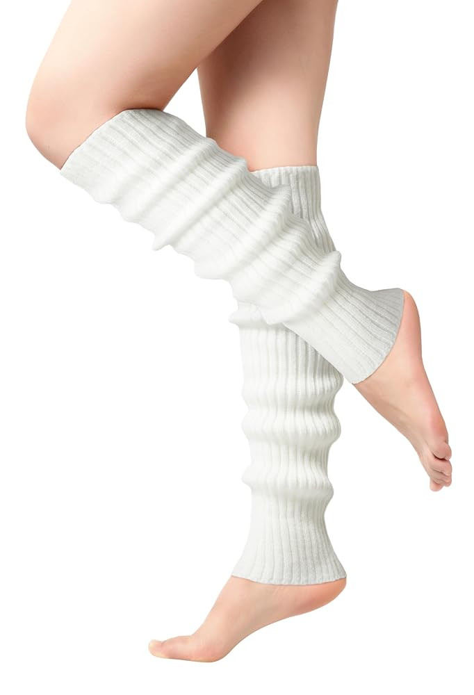 Passionbility Leg Warmers for Women - Leg Warmers 80s Ribbed Knitted Long Socks for Party Sports | Amazon (US)