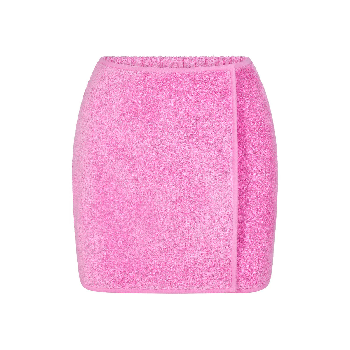 TERRY COVER UPS MINI WRAP SKIRT | NEON ORCHID | SKIMS (US)