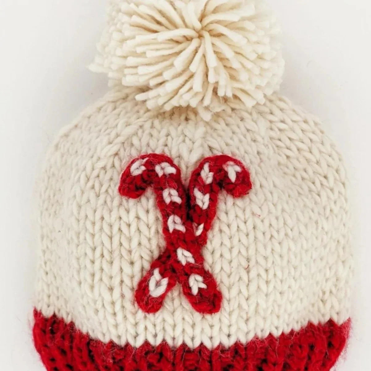 Candy Cane Knit Pom Hat | SpearmintLOVE