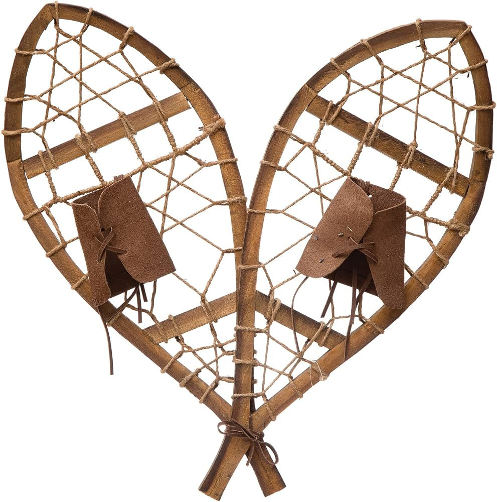 Creative Co-Op Wood Snowshoes Décor, Natural Wall Decor, 21.5" | Amazon (US)