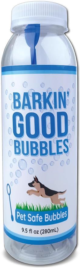 Barkin’ Good Bubbles Dog Toy, 9.5 fl oz Natural Plant-Based Bacon-Scented Bubble Solution, Grea... | Amazon (US)