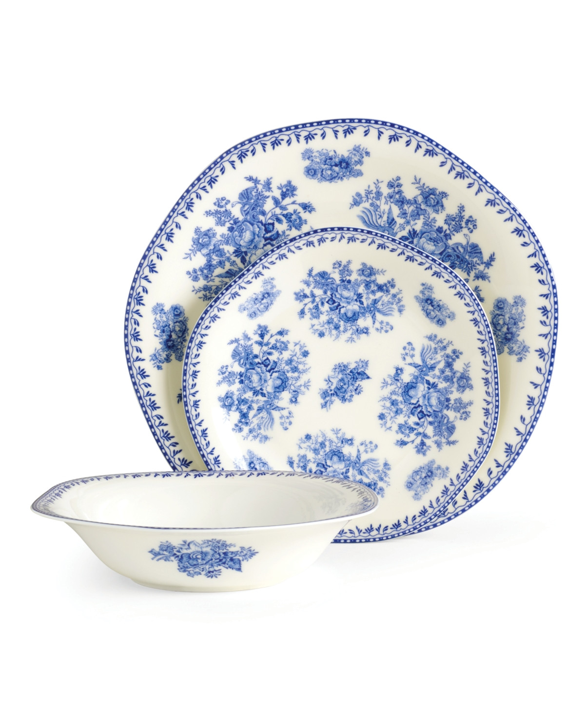 Oneida Trillia Garden Blue 12 Piece Dinnerware Set, Service for 4 | Macys (US)