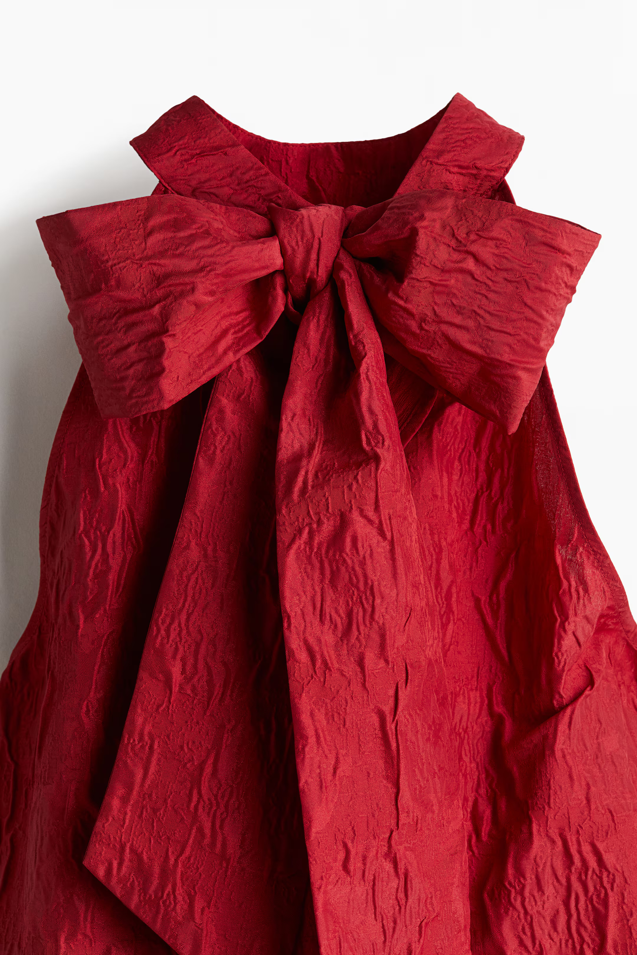 Jacquard-Weave Dress with Bow at Back | H&M (US + CA)