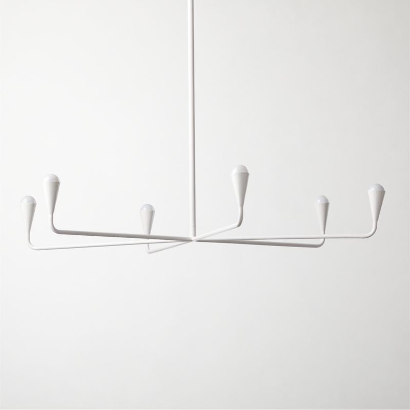 Meldon Enameled White Chandelier + Reviews | CB2 | CB2