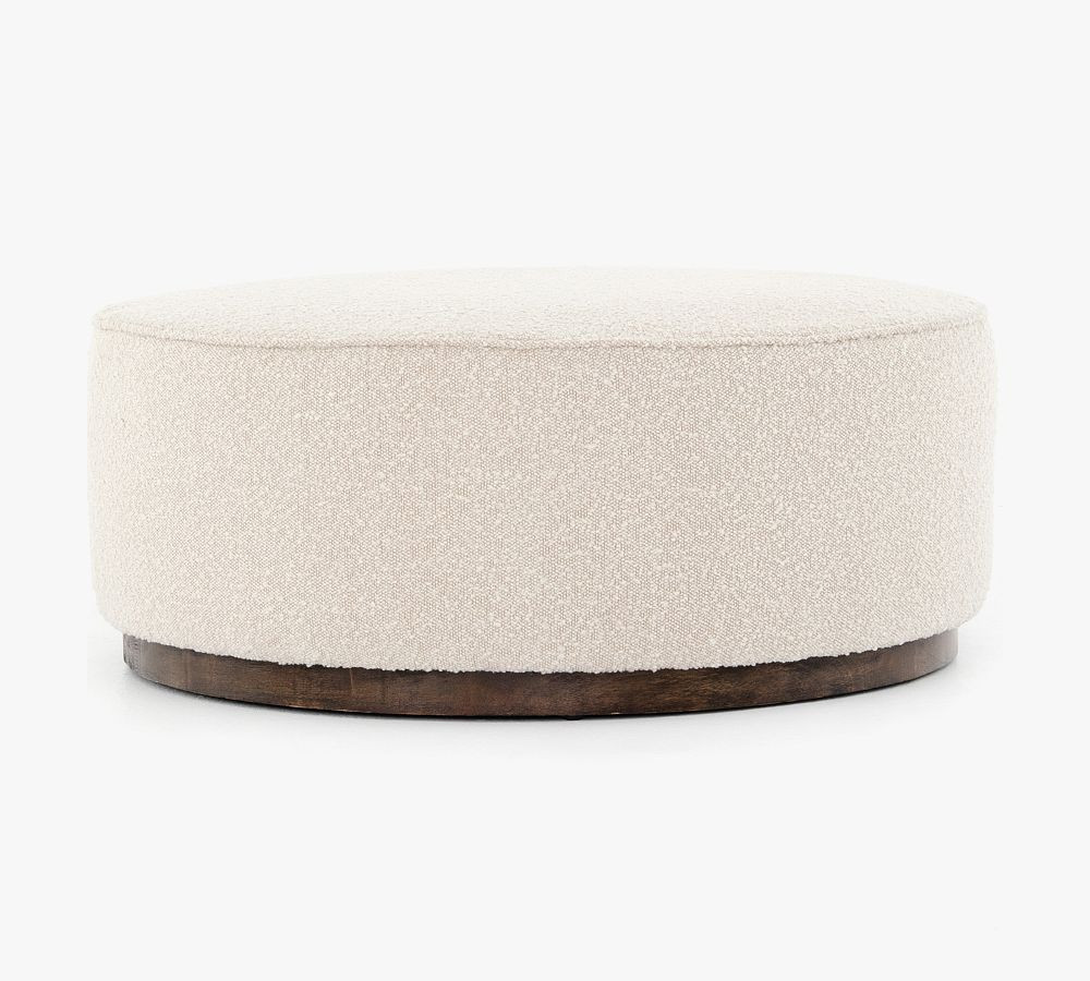 Arroyo Round Upholstered Ottoman | Pottery Barn (US)